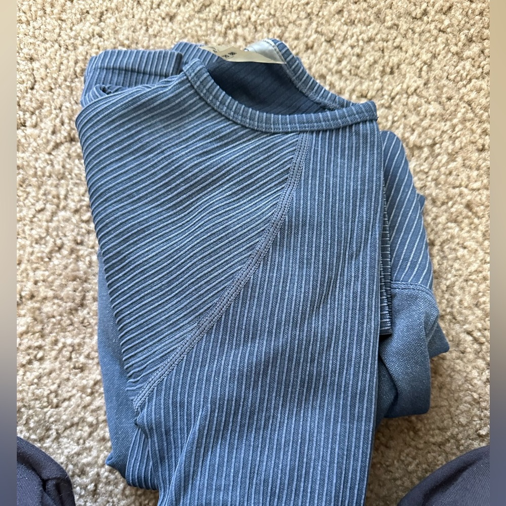 AIMN Sport Leggins and Crop top Ocean washed XS